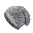 thumbnail image 2 of ZNQHFRE Men Women Thick Solid Knit Pile Hat, Windproof Warm Ear‑Cover Winter Beanie Hat, 2 of 3