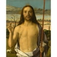 thumbnail image 2 of Giovanni Bellini 15x18 Black Ornate Wood Framed Double Matted Museum Art Print Titled - Christ Blessing (circa 1500), 2 of 5