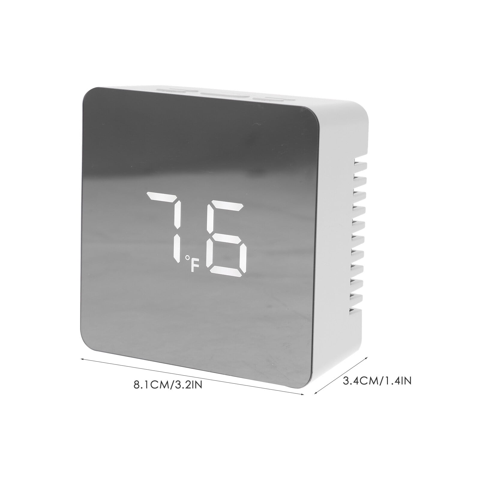 Digital Alarm Clock LED Mirror Clock Electronic Desk Clock for Bedroom