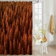 thumbnail image 4 of Fabric Shower Curtain, Summer Orange Pine Trees Forest Shower Curtains with 12 Hooks Waterproof Machine Washable Bath Curtains for Bathroom,36 x 78in, 4 of 6