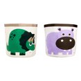 thumbnail image 1 of 3 Sprouts Corbeille de Rangement en Toile pour Enfants, Dinosaure et Hippopotame, 1 of 5