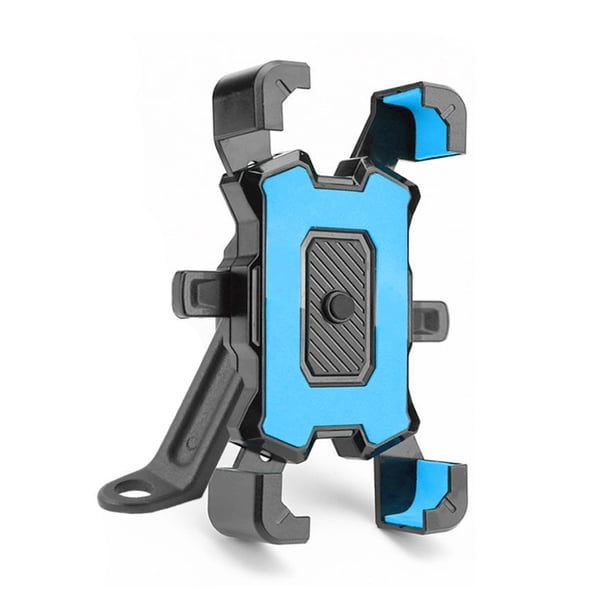 Soporte para teléfono de bicicleta Soporte de bicicleta ajustable antideslizante 4.5 6.8 pulgadas Soporte de montaje de carreras de ciclismo portátil Accesorio azul para espejo Yuarrent EL015524-04B