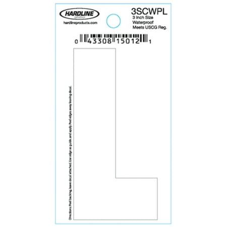Hardline Products 3 inch Letter L White 3SCWPL