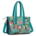 thumbnail image 2 of Teacher Tote Bag,German Shepherd with Pioneer Flower Teacher Utility Tote Bag,Large Work Tote Bags for Women with Multiple Pockets,Top Zipper Closure,13.8x10.6x6.7 Inch, 2 of 5