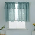 thumbnail image 1 of Cortinas para Ventana con Cenefa de Gradas Bordadas para Decoración de Ventanas Pequeñas B azul perfecl Niveles de ventanas de encaje bordadas, 1 of 8
