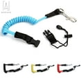 thumbnail image 3 of Gustave Elastic 5 Feet Paddle Leash Kayak Canoe Safety Fishing Rod Rowing Boats Coiled Lanyard Cord Tie Rope, Blue, 3 of 8
