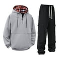 thumbnail image 2 of THDHVS Mens Outfits 2 Piece,Outfits for Men,Mens Outfits 2 Piece Hoodie and Jogger Set Casual Men Two Piece Outfits Sets with Phone Pocket Gray 2XL, 2 of 8