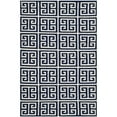 thumbnail image 4 of SAFAVIEH Dhurries Valentina Geometric Area Rug, Navy/Ivory, 5' x 8', 4 of 10