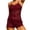 Burgundy, variant on Elainilye Fashion Women's Tankini Swimsuits Split Swimsuit Sexy Casual Bikini Swimsuit Beachwear,Black