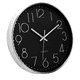 thumbnail image 1 of Reloj de pared grande BLOOSOM moderno y Silencioso negra/plata, 1 of 4