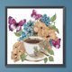 thumbnail image 1 of Pintura de diamante 5D DIY Taladro parcial con forma especial Mariposa Kaffe 30x30cm Hugtrwg Para estrenar, 1 of 9