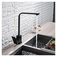 thumbnail image 2 of Matte Black/Brushed Nickle Kitchen Faucet, 360 Rotate Cold Hot Water Sink Mixer Silver Kitchen Tap, Groove Cooling And Heat Tap ,Versatile Features, 2 of 6