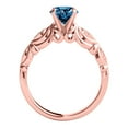 thumbnail image 4 of Aonejewelry 1.05 Ct. Halo Unique Design Blue Diamond Engagement Ring Crafted In 10K Solid Rose Gold, 4 of 4