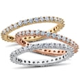 thumbnail image 1 of 1ct Diamond Eternity Wedding Ring in 14k White, Yellow, Rose Gold Lab Grown, 1 of 1
