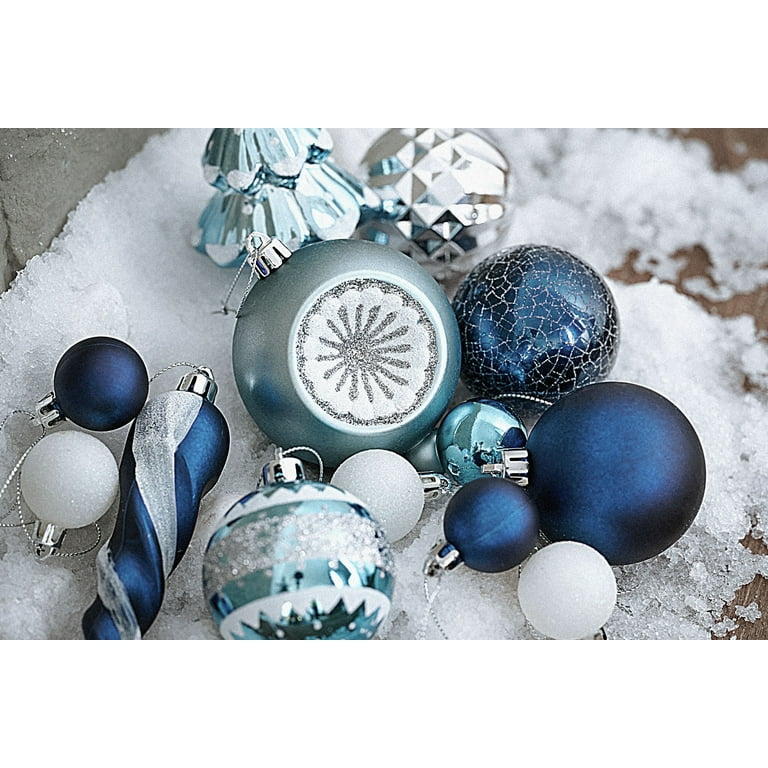Winter Wonder Lane Clear Snowflake Ball 6-Piece Shatterproof Plastic  Ornament Set