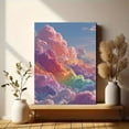 thumbnail image 6 of Rainbow Cloud Canvas Print, Vibrant Sky Pastel Art, Cheerful Kids & Dorm Room Matching Wall Decor Sets, 6 of 8