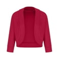 thumbnail image 3 of Women's Classic 3/4 Sleeve Bolero Shrug Open Front Cropped Cardigan Plus Size Lightweight Short Blazers for Dresses, 3 of 7