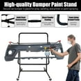 thumbnail image 4 of Adjustable Auto Bumper Repair Stand with Wheels, Holds Plastic Car Bumper Covers for Automotive Bodyshop Repair - Multiple Angles, 5 Locking Positions, 4 of 7