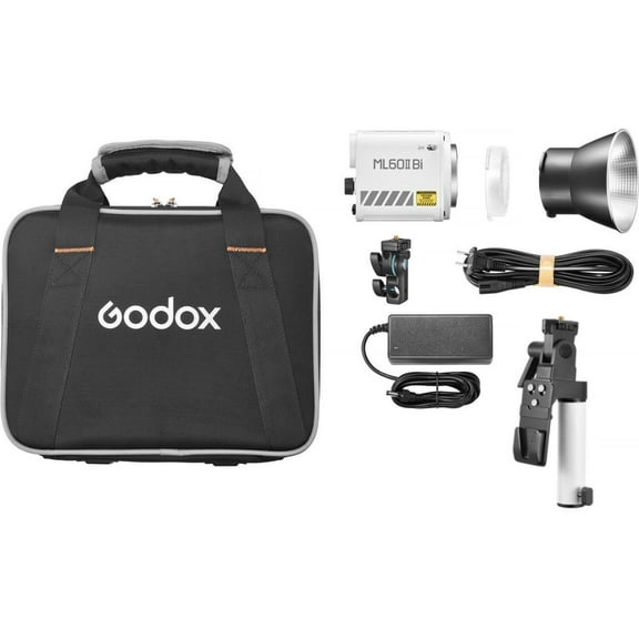 Godox ML60IIBi Bi-Color LED Monolight (AK-B02 V-Mount Battery Handgrip Kit)