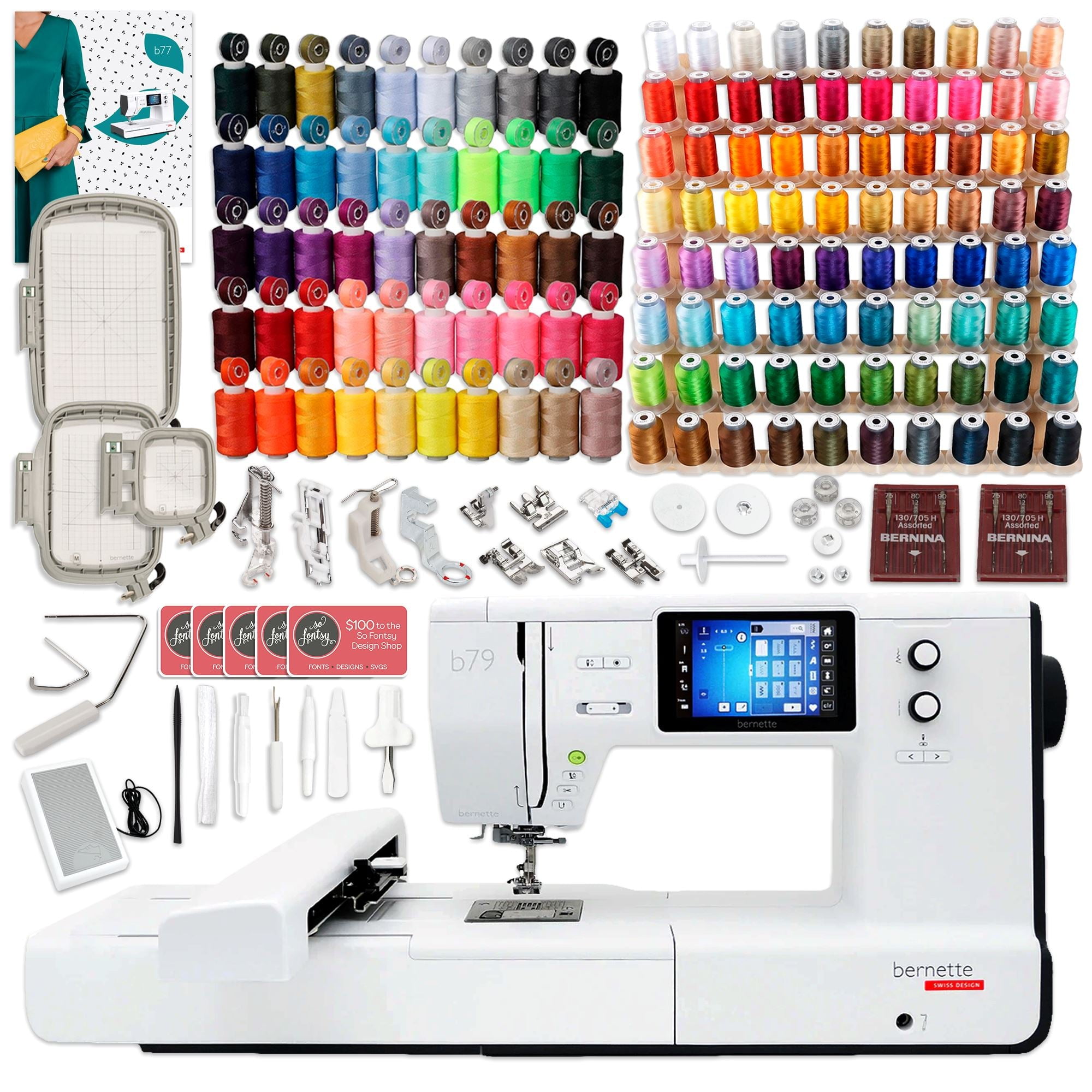Bernette b79 Yaya Han Edition Sewing & Embroidery Machine with