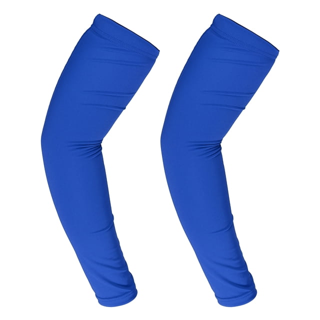 1 par de mangas de compresión de codo de brazo, manga de brazo para reducir el dolor articular, talla XL azul