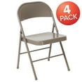 thumbnail image 2 of Flash Furniture 4 Pack HERCULES Series Double Braced Gray Metal Folding Chair, 2 of 14