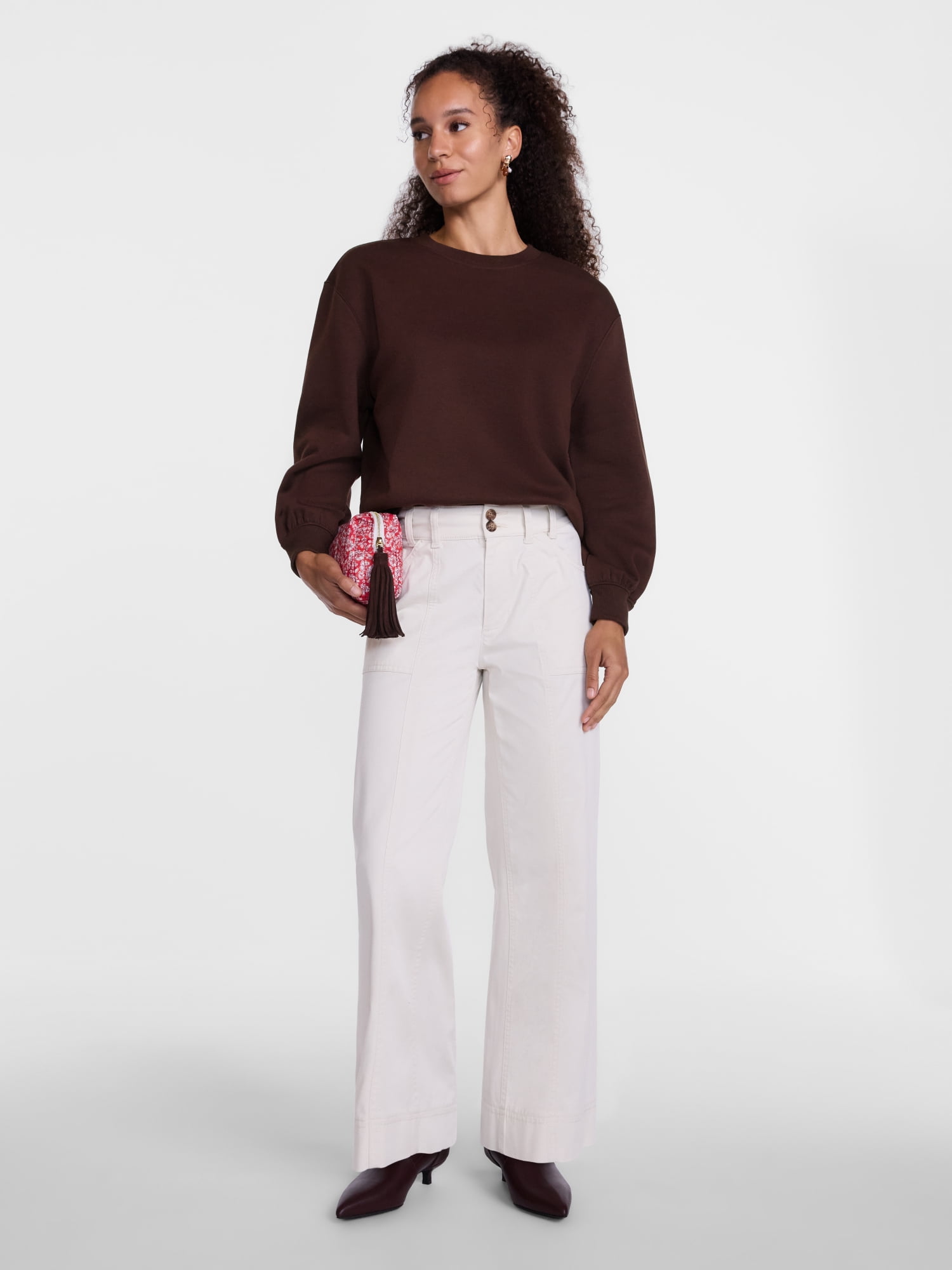 Scenario Women's and Women's Plus Crewneck Sweatshirt, Sizes XS-4X