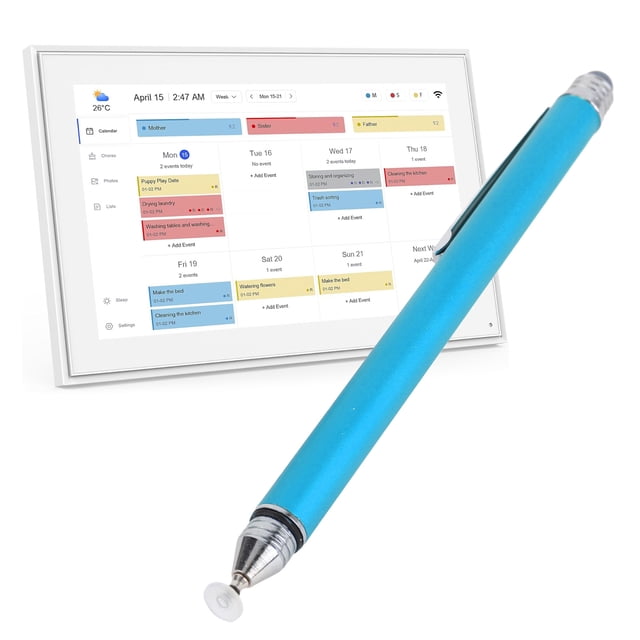 Stylus Pen Compatible with Skylight Calendar, 2 in 1 Capacitive Stylus for Touch Screen, for Changingtouch Display for Canupdog for Kaclendar Digital Calendar Writing Stylus