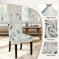 thumbnail image 3 of Printed Dining Room Chair Covers Set of 4, Stretch Kitchen Chair Covers Washable Parsons Chair Slipcover Removable Dining Chair Protectors for Hotel,Ceremony(Leaf pattern2), 3 of 6