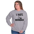 thumbnail image 3 of I Hate Mornings Sleeping Panda Sweatshirt for Men or Women Brisco Brands S, 3 of 6