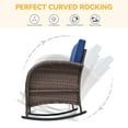 thumbnail image 2 of Dextrus Blue 3-Piece PE Rattan Rocking Chair Set with Cushions and Side Table for Garden and Patio Use, 2 of 5