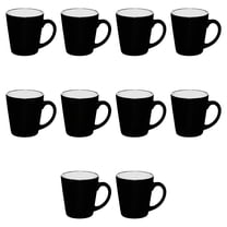 Ceramic Coffee Latte Mugs 12 oz. Set of 10, Bulk Pack - Perfect for Coffee, Tea, Espresso, Hot Cocoa, Other Beverages - White