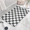 thumbnail image 3 of Gray and White Checkerboard Checkered Flannel Non Slip Door Rugs,Washable Door Mats Indoor,Decorative Door Mats,Dirt-Resistant and Absorbent Doormat for Entrance,Bedroom,Kitchen,Bathroom,31.5"x17", 3 of 4