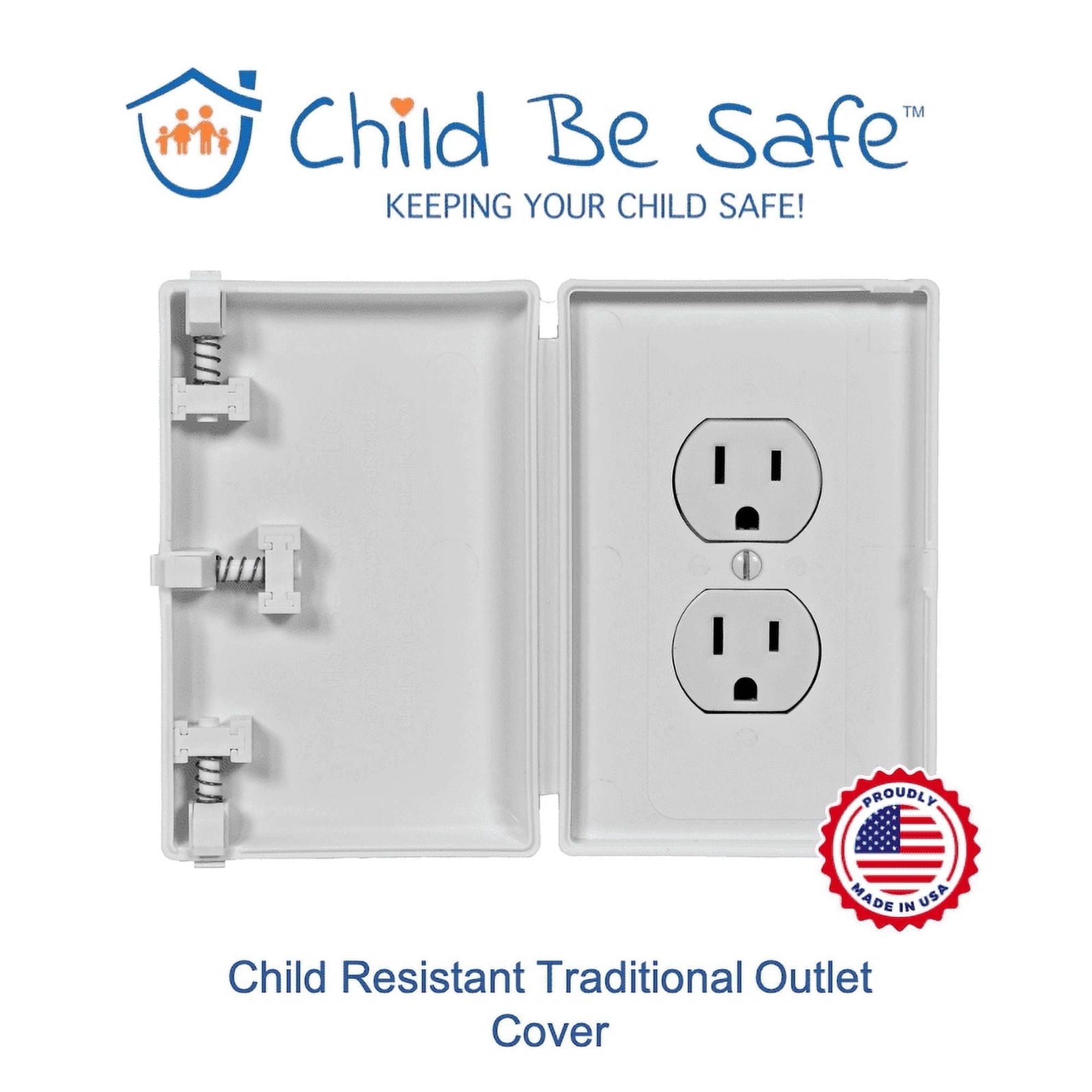 Child Be Safe Infant and Pet Proof Outlet Cover Box, White, 1 Piece