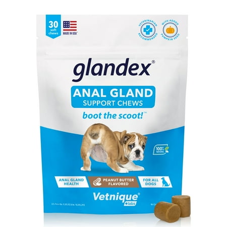 UPC: 0720171999988 | Glandex Peanut Butter Anal Gland Support for Dogs  30 Soft Chews