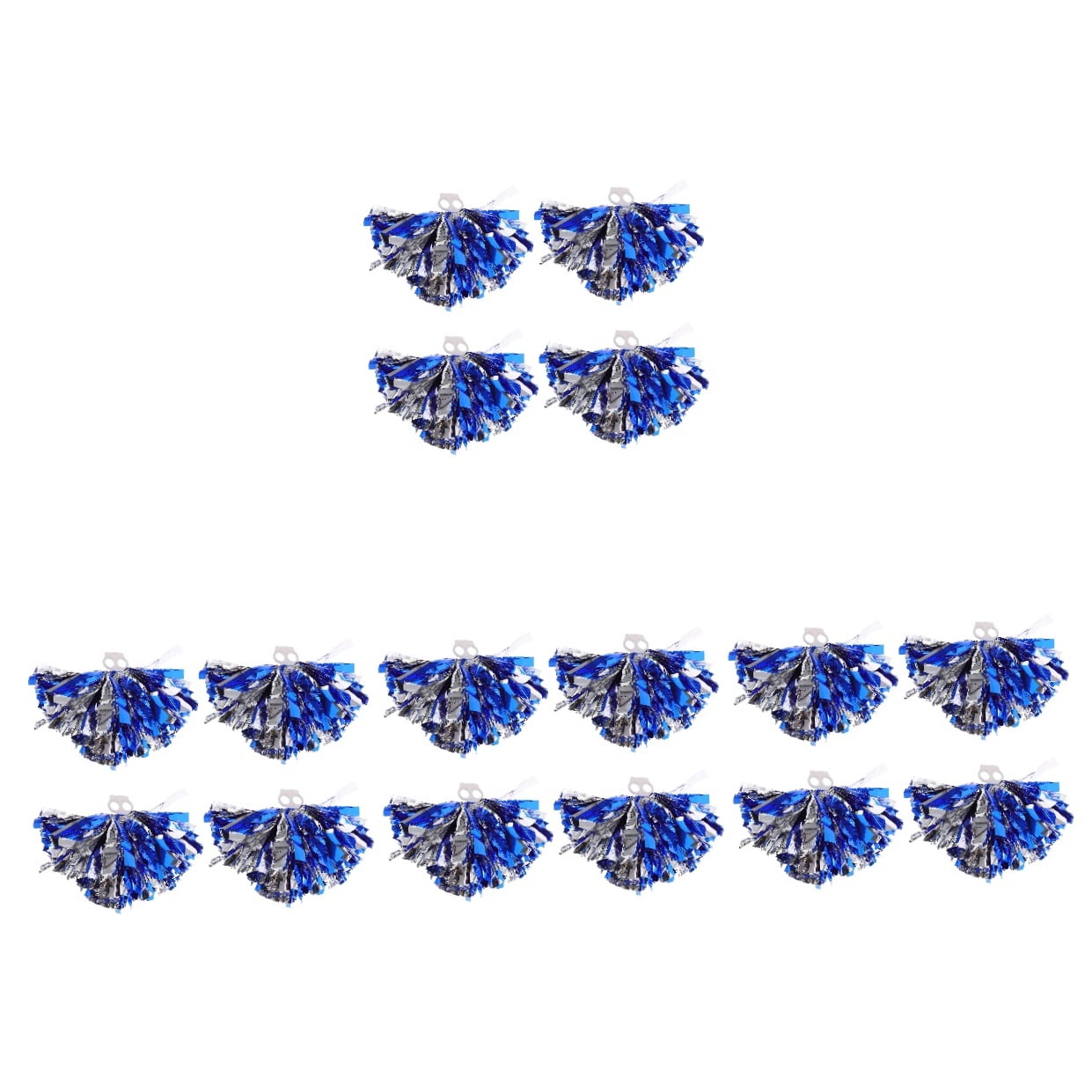 OULII  Blue PE Cheerleading Pom Poms Compact Round For Sports Events Competition