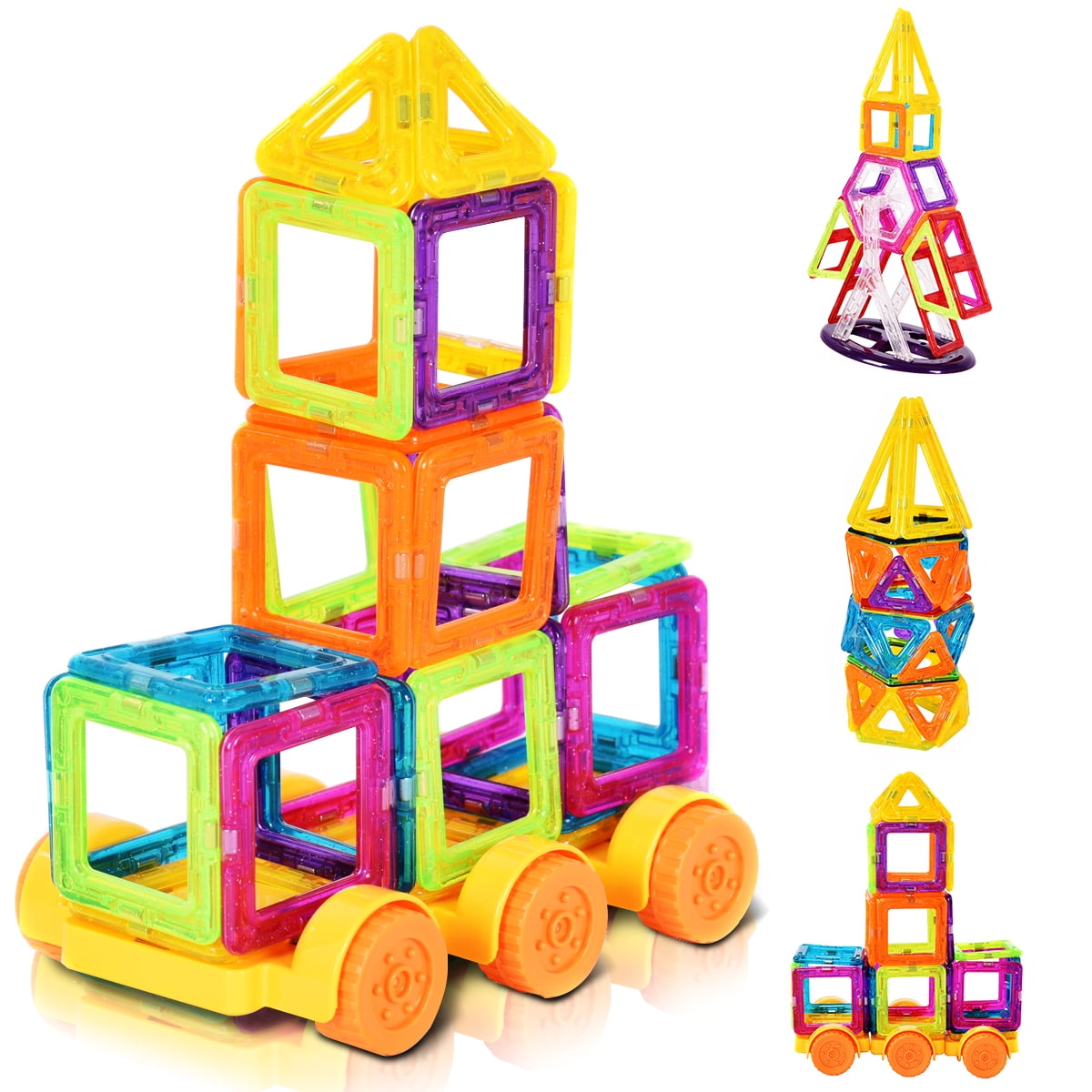 95Pcs Colorful Magical Magnet Building Blocks Educational Toys Set For Kids Gift 
