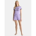 thumbnail image 2 of Halloween Women's and Women’s Plus Varsity Tee and Shorts Pajama Set, 2-Piece, Sizes XS to 3X, 2 of 5