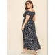 thumbnail image 2 of Floerns Vestido largo acampanado con hombros descubiertos y estampado floral bohemio para mujer Zhivalor WMZL-2057-2, 2 of 6