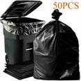 thumbnail image 2 of 50/100 Count Heavy Duty Trash Bags, 30-65 Gallon Extra Large Black Garbage Bags for Lawn, Leaf, Garage & Commercial Cleanup, 2 of 9