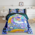 thumbnail image 2 of Feelyou Kawaii Fairy Elf Full Size Comforter Sets for Kids, Magic Angel Princess Bedding Comforter Set, Romantic Blue Rose Reversible Bedding Sets, Lightweight Room Decor, 3pcs, 2 of 8