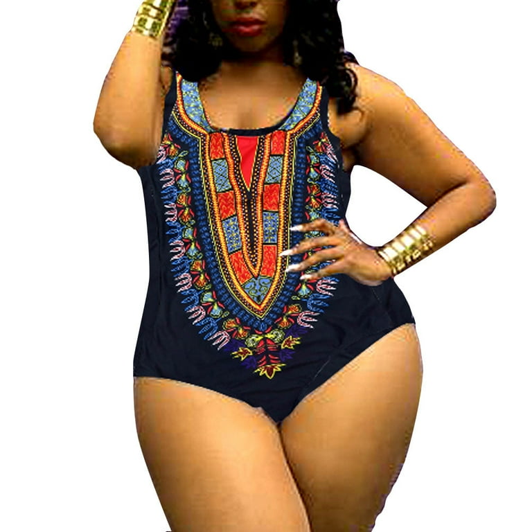 Dashiki jumpsuit sale plus size