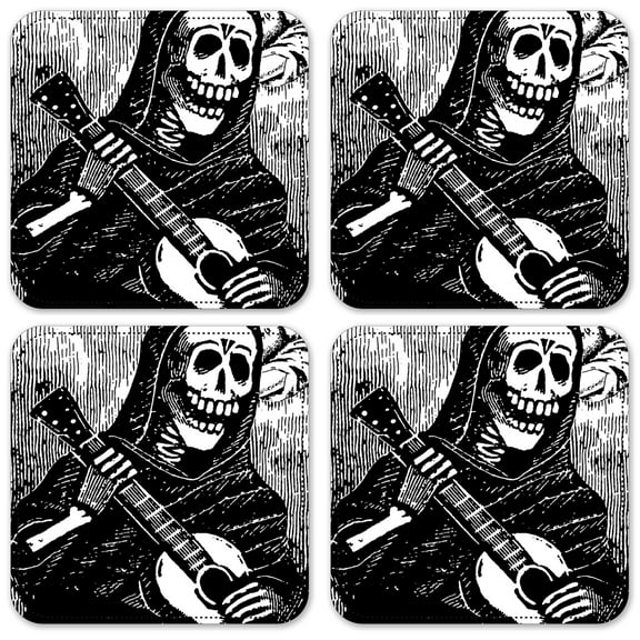 Vinyl Drink Coasters - Set of 4 - Dia de los Muertos