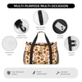 thumbnail image 4 of Fotbe Burger Bolsa de Viaje con Estampado, Bolsa de Fin de Semana para Mujer con Compartimento para Zapatos, Bolsa de Gimnasio con Bolsillo Húmedo, 4 of 7