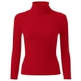 thumbnail image 4 of JIAYUE Women Sweaters High Neck Knit Pullover Soft Warm Turtleneck Long Sleeve Solid Color For Women Cozy Everyday Attire, 4 of 5