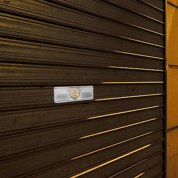 WRITWAA Rolling Shutter Door Lock with Copper Cylinder Metal Durable Garage Security Silver