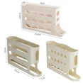 thumbnail image 2 of Caja de almacenamiento de huevos deslizante de 4 capas con puerta lateral para refrigerador, bandeja para huevos de grado alimenticio con ruedas automáticas, 2 of 6