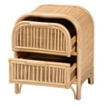 thumbnail image 3 of bali & pari Adrika Boho Nightstand, 2-Drawer, Natural, 3 of 8