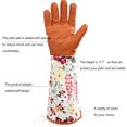 thumbnail image 4 of Guantes de jardinería para mujer con estampado largo, guantes para recortar rosas resistentes a puñaladas, protección del antebrazo, 4 of 5
