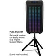thumbnail image 5 of IQ Sound IQ-8265BT 2 x 6.5-Inch Portable Bluetooth Backpack Speaker with LED Light Panel, TWS, FM Radio, Mic Input, USB/Micro SD/AUX Input, Remote Control, Rechargeable Battery, 5 of 5